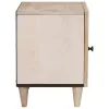 Éjjeli asztal 2 pcs Bézs 40 x 33 x 46 cm tömör mangófa