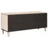 TV szekrény polcokkal Fehér 105 x 33 x 46 cm tömör mangófa