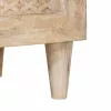 TV szekrény polcokkal Fehér 105 x 33 x 46 cm tömör mangófa
