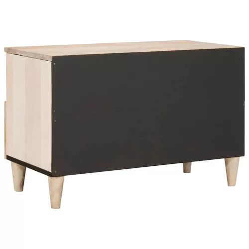 TV szekrény fiókkal Fehér 70 x 33 x 46 cm tömör mangófa