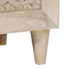 TV szekrény fiókkal Fehér 70 x 33 x 46 cm tömör mangófa