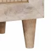 Éjjeli asztal fiókkal 2 pcs Bézs 40 x 33 x 46 cm tömör mangófa