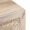 Dohányzóasztal polcokkal Bézs 100 x 54 x 40 cm tömör mangófa