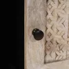 Dohányzóasztal polcokkal Bézs 100 x 54 x 40 cm tömör mangófa