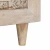 Dohányzóasztal polcokkal Bézs 100 x 54 x 40 cm tömör mangófa