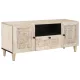 TV szekrény fiókkal Fehér 105 x 33 x 46 cm tömör mangófa