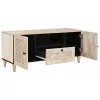 TV szekrény fiókkal Fehér 105 x 33 x 46 cm tömör mangófa