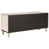 TV szekrény fiókkal Fehér 105 x 33 x 46 cm tömör mangófa