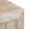 TV szekrény fiókkal Fehér 105 x 33 x 46 cm tömör mangófa