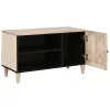 TV szekrény polcokkal Fehér 80 x 33 x 46 cm tömör mangófa