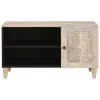 TV szekrény polcokkal Fehér 80 x 33 x 46 cm tömör mangófa