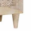 TV szekrény polcokkal Fehér 80 x 33 x 46 cm tömör mangófa