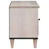 TV szekrény fiókkal Fehér 105 x 33 x 46 cm tömör mangófa