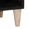 TV szekrény fiókkal Fehér 105 x 33 x 46 cm tömör mangófa