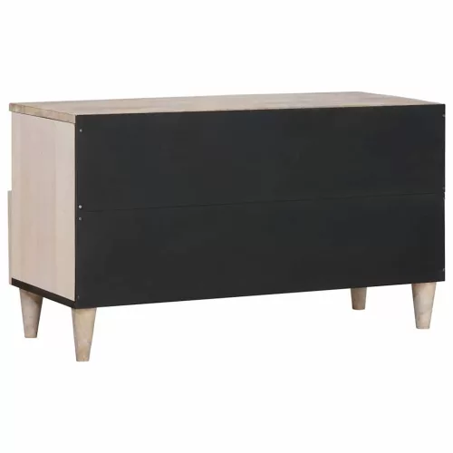 TV szekrény fiókkal Fehér 80 x 33 x 46 cm tömör mangófa
