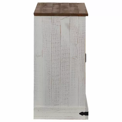 HALDEN fehér tömör fa komód tolóajtós 80x40x80 cm