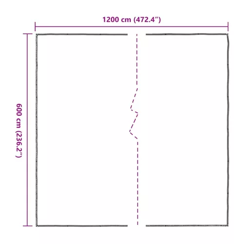 Átlátszó ponyva lyukasztóval 6x12 m polietilén