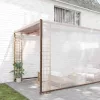 Átlátszó ponyva lyukasztóval 12x12 m polietilén