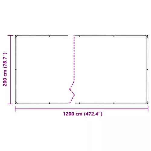 Átlátszó ponyva lyukasztóval 2x12 m PVC