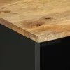 Fekete tömör nyers mangófa TV-szekrény 80 x 33,5 x 46 cm