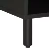 Fekete tömör nyers mangófa TV-szekrény 80 x 33,5 x 46 cm