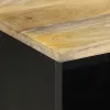 Fekete tömör nyers mangófa TV-szekrény 100 x 33,5 x 46 cm