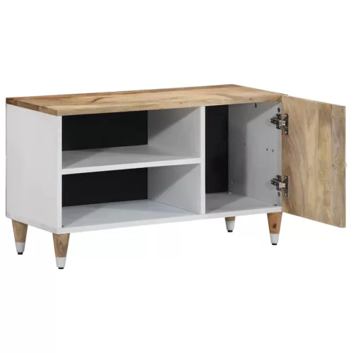 Tömör mangófa TV-szekrény 80x31,5x46 cm