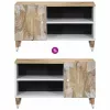 Tömör mangófa TV-szekrény 80x31,5x46 cm