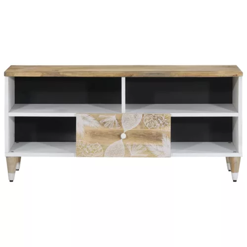 Tömör mangófa TV-szekrény100x33,5x46 cm