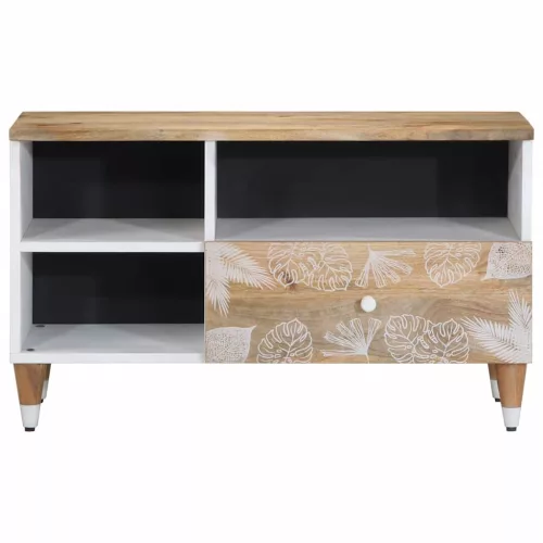 Tömör mangófa TV-szekrény80x33,5x46 cm