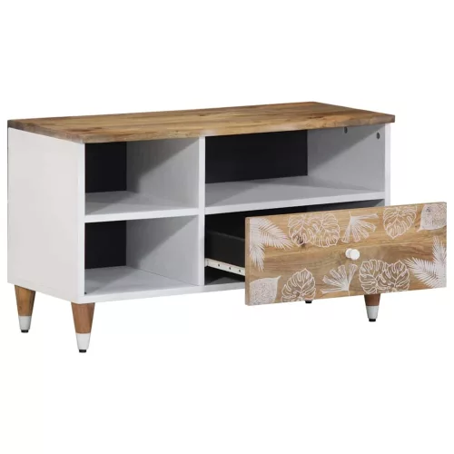 Tömör mangófa TV-szekrény80x33,5x46 cm