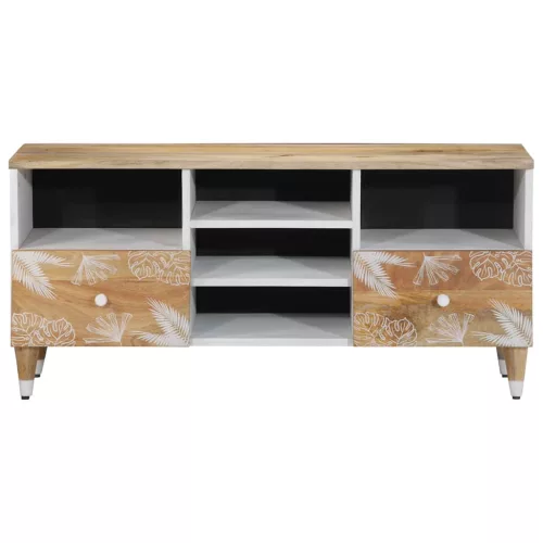 Tömör mangófa TV-szekrény100x33,5x46 cm
