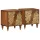 Éjjeliszekrény 2 pcs mézbarna 40 x 33 x 46 cm tömör mangófa