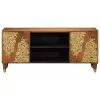 TV szekrény polcokkal Barna 105 x 33.5 x 46 cm Tömör mangófa