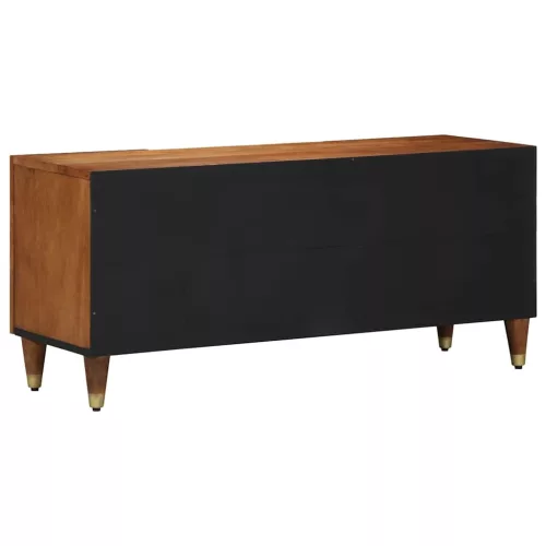 TV szekrény polcokkal Barna 105 x 33.5 x 46 cm Tömör mangófa