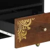 Éjjeliszekrény 2 pcs mézbarna 40 x 33 x 46 cm tömör mangófa