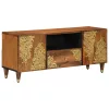 TV szekrény fiókkal Barna 105 x 33.5 x 46 cm Tömör mangófa