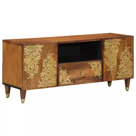   TV szekrény fiókkal Barna 105 x 33.5 x 46 cm Tömör mangófa