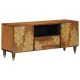 TV szekrény fiókkal Barna 105 x 33.5 x 46 cm Tömör mangófa