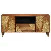 TV szekrény fiókkal Barna 105 x 33.5 x 46 cm Tömör mangófa