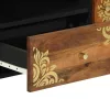 TV szekrény fiókkal Barna 105 x 33.5 x 46 cm Tömör mangófa