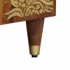 TV szekrény fiókkal Barna 105 x 33.5 x 46 cm Tömör mangófa