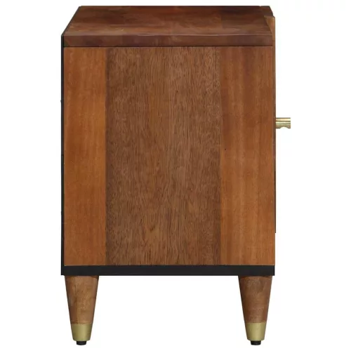 TV szekrény polcokkal Barna 80 x 31.5 x 46 cm Tömör mangófa
