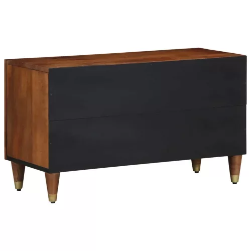 TV szekrény polcokkal Barna 80 x 31.5 x 46 cm Tömör mangófa