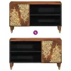 TV szekrény polcokkal Barna 80 x 31.5 x 46 cm Tömör mangófa