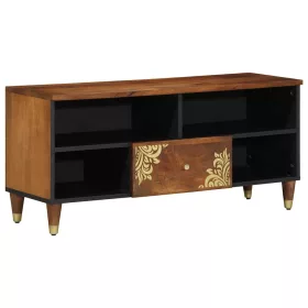   TV szekrény fiókkal Barna 100 x 33.5 x 46 cm Tömör mangófa