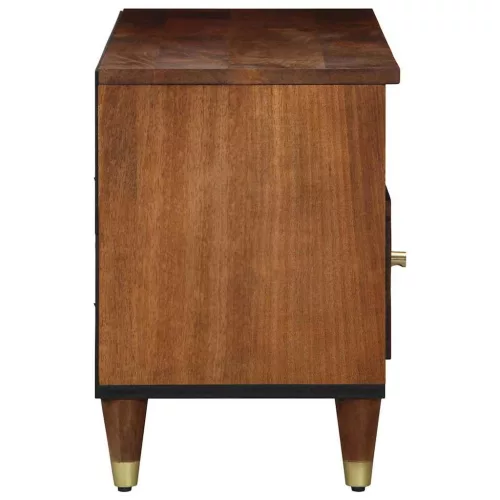 TV szekrény fiókkal Barna 100 x 33.5 x 46 cm Tömör mangófa