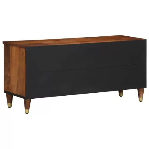 TV szekrény fiókkal Barna 100 x 33.5 x 46 cm Tömör mangófa