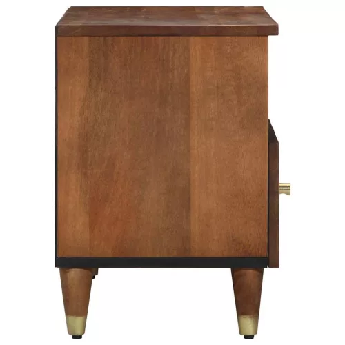 TV szekrény fiókkal Barna 80 x 33.5 x 46 cm Tömör mangófa