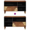 TV szekrény fiókkal Barna 80 x 33.5 x 46 cm Tömör mangófa